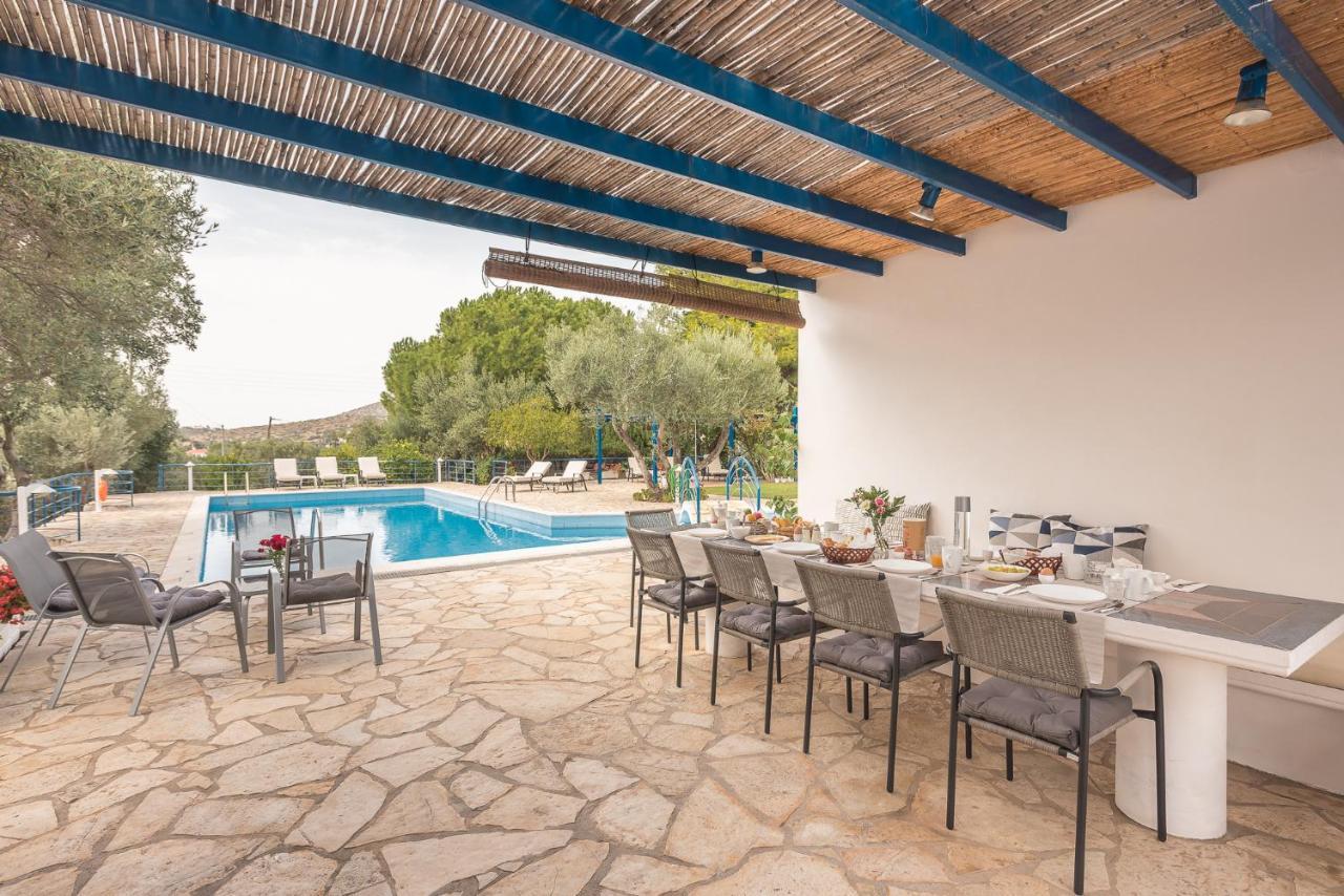 סוניו Summer Villa Pasiphae Private Pool - Bbq -Beach 2Min מראה חיצוני תמונה